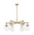 Innovations - 410-6CR-BB-G410-7SDY - Six Light Chandelier - Downtown Urban - Brushed Brass