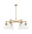 Innovations - 410-6CR-BB-G412-7SDY - Six Light Chandelier - Downtown Urban - Brushed Brass