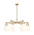 Innovations - 410-6CR-BB-G412-7WH - Six Light Chandelier - Downtown Urban - Brushed Brass