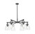 Innovations - 410-6CR-BK-G412-7SDY - Six Light Chandelier - Downtown Urban - Matte Black