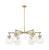 Innovations - 410-6CR-CB-G410-7CL - Six Light Chandelier - Downtown Urban - Champagne Bronze
