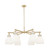 Innovations - 410-6CR-CB-G412-7WH - Six Light Chandelier - Downtown Urban - Champagne Bronze
