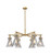 Innovations - 411-6CR-BB-G411-7SM - Six Light Chandelier - Downtown Urban - Brushed Brass
