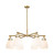 Innovations - 411-6CR-BB-G412-7WH - Six Light Chandelier - Downtown Urban - Brushed Brass