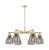 Innovations - 411-6CR-CB-G412-7SM - Six Light Chandelier - Downtown Urban - Champagne Bronze