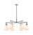Innovations - 411-6CR-PN-G410-7WH - Six Light Chandelier - Downtown Urban - Polished Nickel