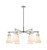Innovations - 411-6CR-PN-G411-7WH - Six Light Chandelier - Downtown Urban - Polished Nickel