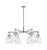 Innovations - 411-6CR-PN-G412-7SDY - Six Light Chandelier - Downtown Urban - Polished Nickel
