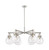 Innovations - 411-6CR-SN-G410-7CL - Six Light Chandelier - Downtown Urban - Satin Nickel