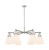 Innovations - 411-6CR-SN-G412-7WH - Six Light Chandelier - Downtown Urban - Satin Nickel