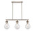 Innovations - 414-3I-SN-8CL-LED - Three Light Island Pendant - Satin Nickel