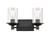 Innovations - 417-2W-BK-CL-LED - Two Light Bath Vanity - Matte Black