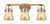 Innovations - 423-3W-BB-G411-6ME - Three Light Bath Vanity - Downtown Urban - Brushed Brass