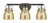 Innovations - 423-3W-BK-G412-6ME - Three Light Bath Vanity - Downtown Urban - Matte Black