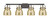 Innovations - 423-4W-BK-G412-6ME - Four Light Bath Vanity - Downtown Urban - Matte Black