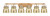 Innovations - 423-6W-BB-G412-6ME - Six Light Bath Vanity - Downtown Urban - Brushed Brass