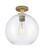 Innovations - 434-1F-BB-G122-10 - One Light Flush Mount - Downtown Urban - Brushed Brass