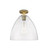 Innovations - 434-1F-BB-GBD-124 - One Light Flush Mount - Downtown Urban - Brushed Brass