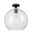 Innovations - 434-1F-BK-G124-12 - One Light Flush Mount - Downtown Urban - Matte Black