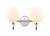 Innovations - 437-2W-PC-W-LED - Two Light Bath Vanity - Polished Chrome