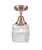 Innovations - 447-1C-AC-G302 - One Light Flush Mount - Caden - Antique Copper