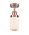 Innovations - 447-1C-AC-G311 - One Light Flush Mount - Caden - Antique Copper