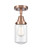 Innovations - 447-1C-AC-G312-LED - LED Flush Mount - Caden - Antique Copper