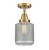 Innovations - 447-1C-BB-G262 - One Light Flush Mount - Caden - Brushed Brass