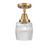 Innovations - 447-1C-BB-G302 - One Light Flush Mount - Caden - Brushed Brass