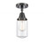 Innovations - 447-1C-BK-G312-LED - LED Flush Mount - Caden - Matte Black