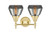 Two Light Bath Vanity (447-2W-SB-G173)