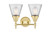 Two Light Bath Vanity (447-2W-SB-G64)