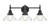 Innovations - 447-3W-BK-CL-LED - LED Bath Vanity - Caden - Matte Black