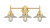 Innovations - 447-3W-SG-G2 - Three Light Bath Vanity - Caden - Satin Gold