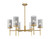 Innovations - 463-6CR-BB-G463-8SM - Six Light Chandelier - Downtown Urban - Brushed Brass