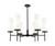 Innovations - 463-6CR-BK-G463-12WH - Six Light Chandelier - Downtown Urban - Matte Black