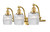 Innovations - 515-3W-SG-G302 - Three Light Bath Vanity - Franklin Restoration - Satin Gold