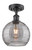 manufacturer_finish:Matte Black|manufacturer_glass:Light Smoke Deco Swirl|light_output:220.00lm|color_temperature:2200K|cri:99