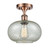 Innovations - 516-1C-AC-G249 - One Light Semi-Flush Mount - Ballston - Antique Copper
