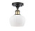 Innovations - 516-1C-BAB-G91 - One Light Semi-Flush Mount - Ballston - Black Antique Brass