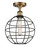 Innovations - 516-1C-BB-CE-10-BK - LED Semi-Flush Mount - Ballston - Brushed Brass