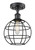 Innovations - 516-1C-BK-CE-8-BK - LED Semi-Flush Mount - Ballston - Matte Black