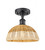 Innovations - 516-1C-BK-NBD2-9-NAT - One Light Semi-Flush Mount - Ballston - Matte Black