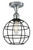 Innovations - 516-1C-PC-CE-8-BK - LED Semi-Flush Mount - Ballston - Polished Chrome