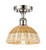 Innovations - 516-1C-PN-NBD2-75-NAT - One Light Semi-Flush Mount - Ballston - Polished Nickel