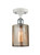 Innovations - 516-1C-WPC-G116 - One Light Semi-Flush Mount - Ballston - White Polished Chrome