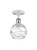 Innovations - 516-1C-WPC-G1213-6 - One Light Semi-Flush Mount - Ballston - White Polished Chrome