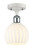 Innovations - 516-1C-WPC-G1217-6WV - LED Semi-Flush Mount - Ballston - White Polished Chrome