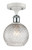 Innovations - 516-1C-WPC-G122C-6CL - One Light Semi-Flush Mount - Ballston - White Polished Chrome