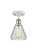Innovations - 516-1C-WPC-G275-LED - LED Semi-Flush Mount - Ballston - White Polished Chrome